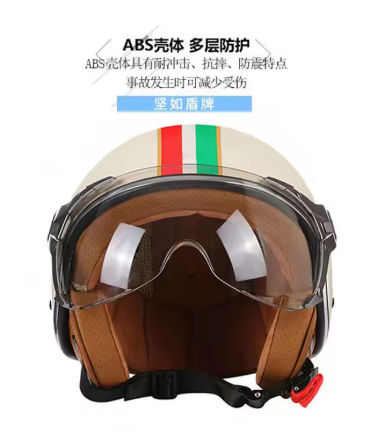 Cascos de motocicleta retro abiertos DOT 3/4 para hombre y mujer, estilo vintage, tipo chopper, para moto o scooter